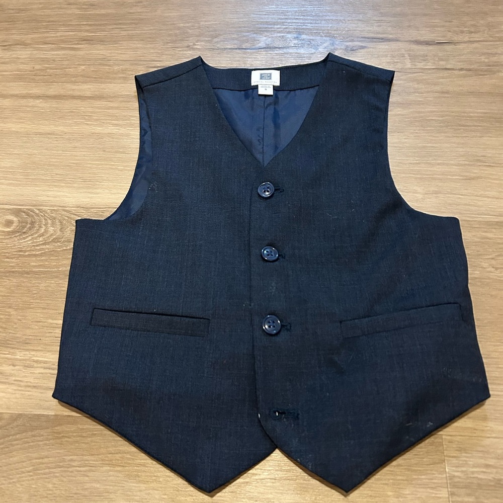 Janie and Jack Navy Button-Front Dress Vest